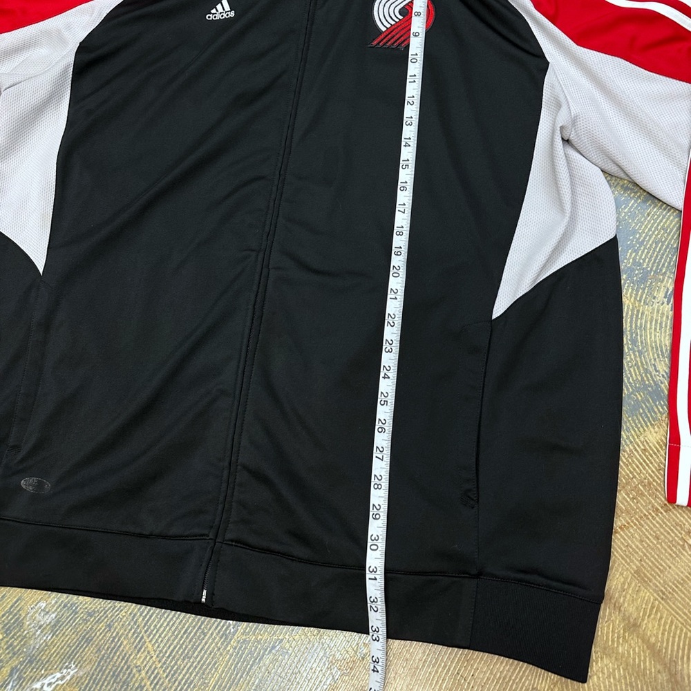 Adidas Portland Trailblazers NBA Shoot Around Warm Up Full Zip Crew Neck XXL - Picture 8 of 9